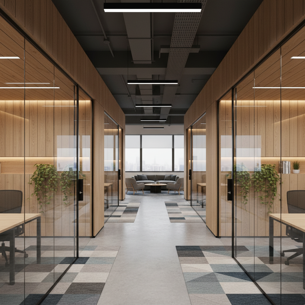 Wpc Wall Panel Interior For Commercial Office Renovation