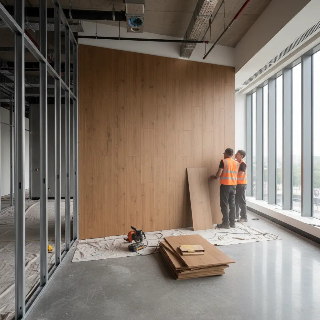Wpc Panels For Interior Walls For Commercial Office Renovation